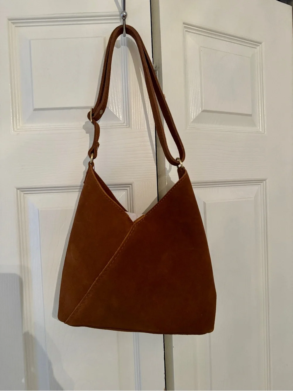 Portland Leather Jackson Suede Hobo Shoulder Bag